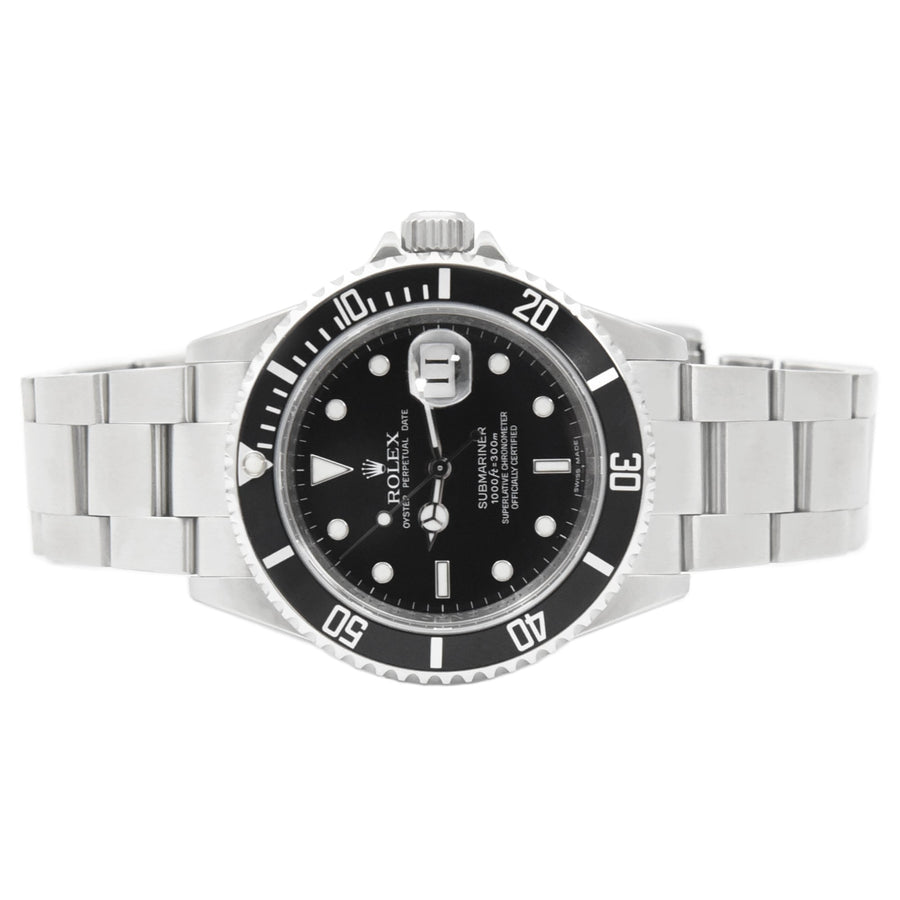 Rolex Submariner Date Black Dial Stainless Steel Ref: 16610 - David Ashley