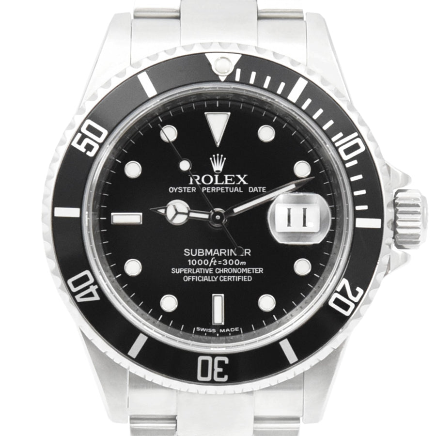 Rolex Submariner Date Black Dial Stainless Steel Ref: 16610 - David Ashley