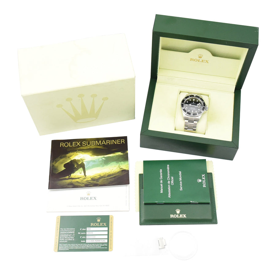 Rolex Submariner Date Black Dial Stainless Steel Ref: 16610 - David Ashley