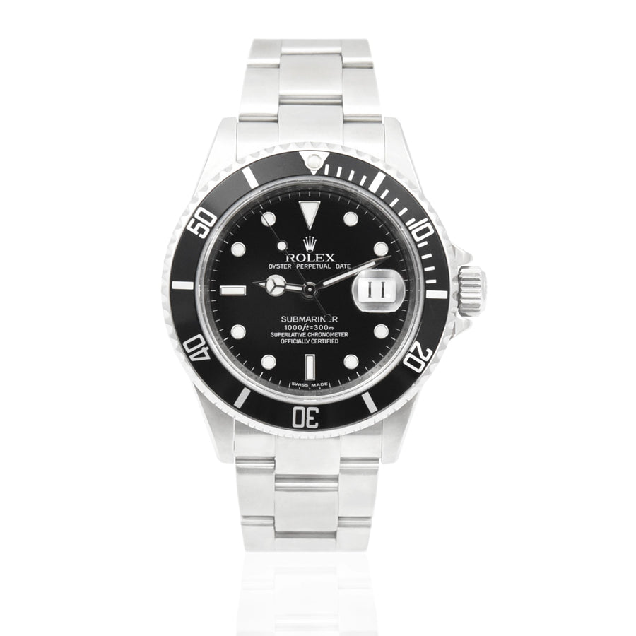 Rolex Submariner Date Black Dial Stainless Steel Ref: 16610 - David Ashley