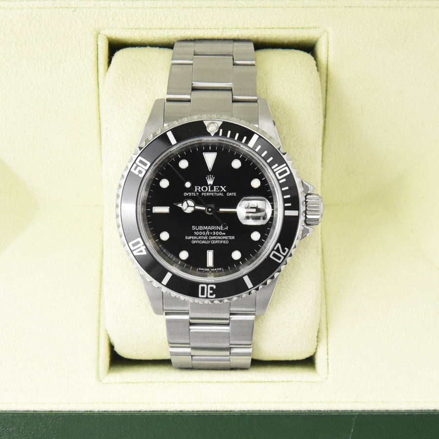 Rolex Submariner Date Black Dial Stainless Steel Ref: 16610 - David Ashley