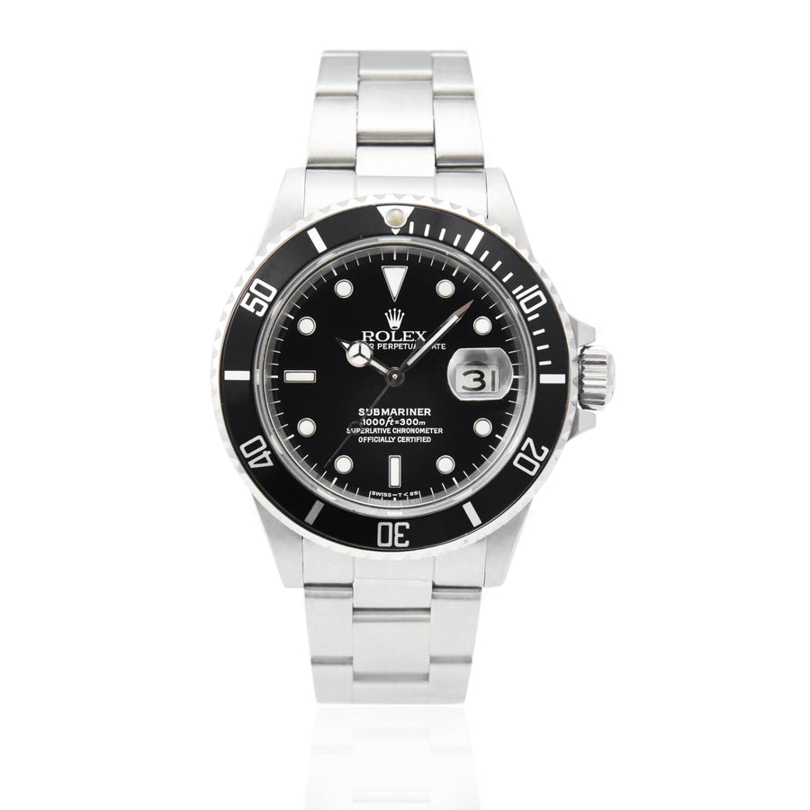 Rolex Submariner Date Black Dial Stainless Steel Ref: 168000 - David Ashley