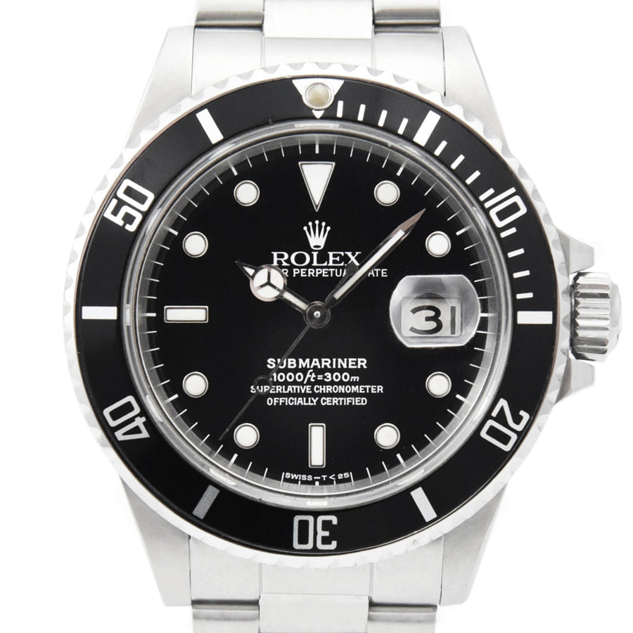 Rolex Submariner Date Black Dial Stainless Steel Ref: 168000 - David Ashley