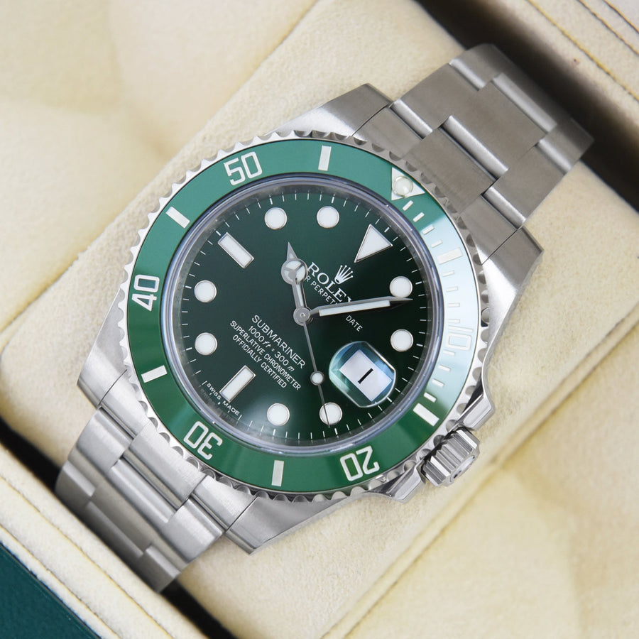 Rolex Submariner Hulk Green Dial Stainless Steel Ref: 116610LV - David Ashley