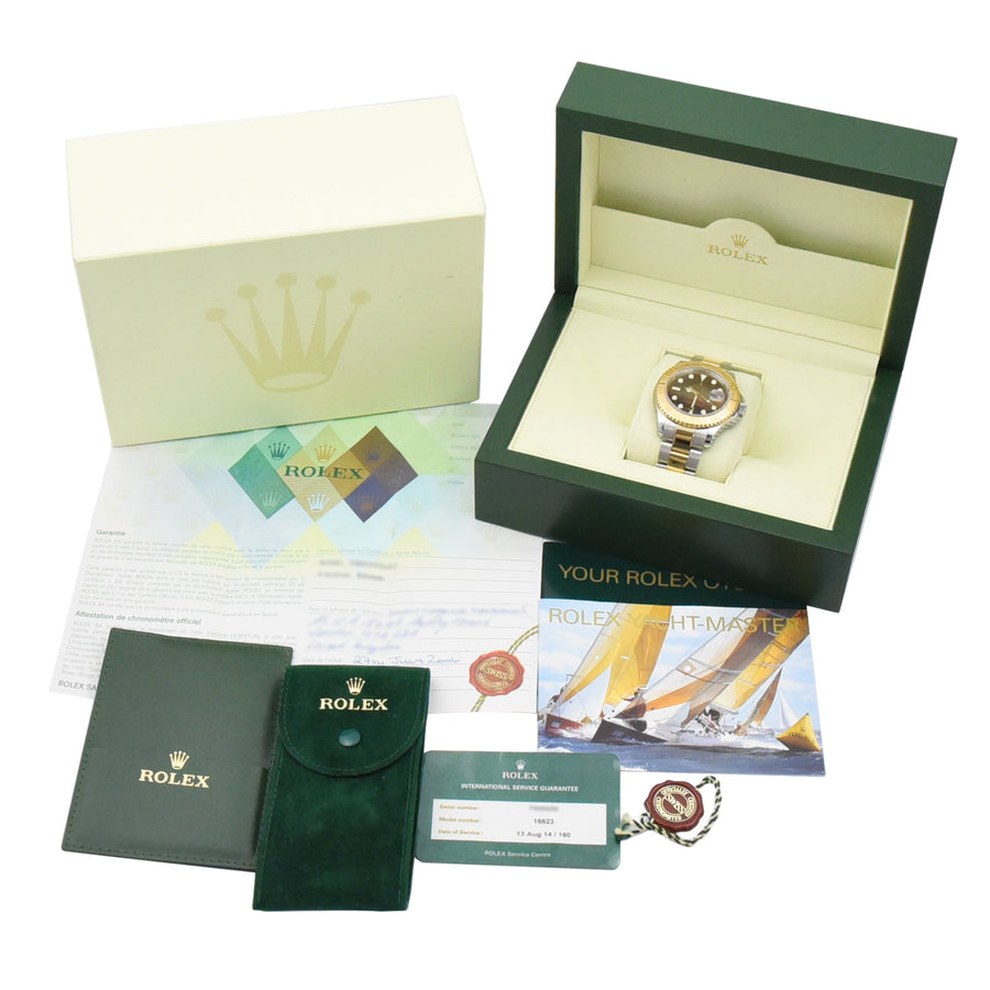 Rolex Yacht-Master Tahitian Mother Of Pearl Dial Gold & Steel Ref: 16623 - David Ashley